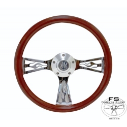 1964-69 14" Flame Wood Steering Wheel 